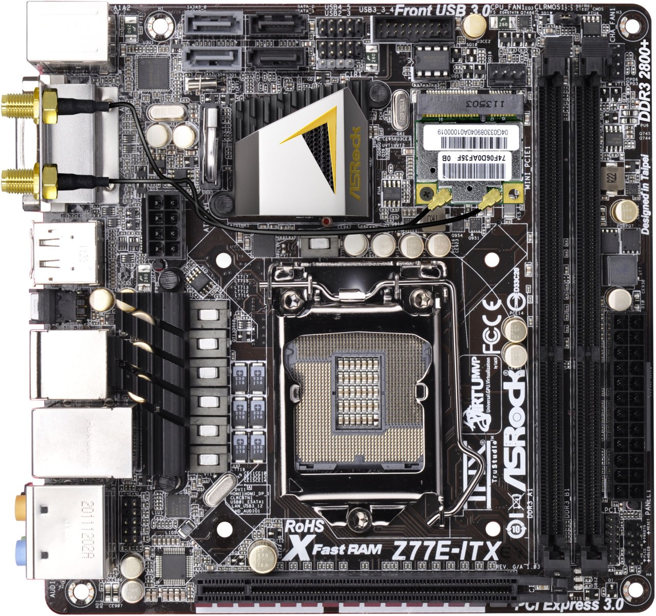 ASRock Z77E-ITX Overview, Visual Inspection, Board Features - Z77 